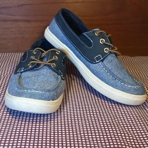 Blue kids dress shoes